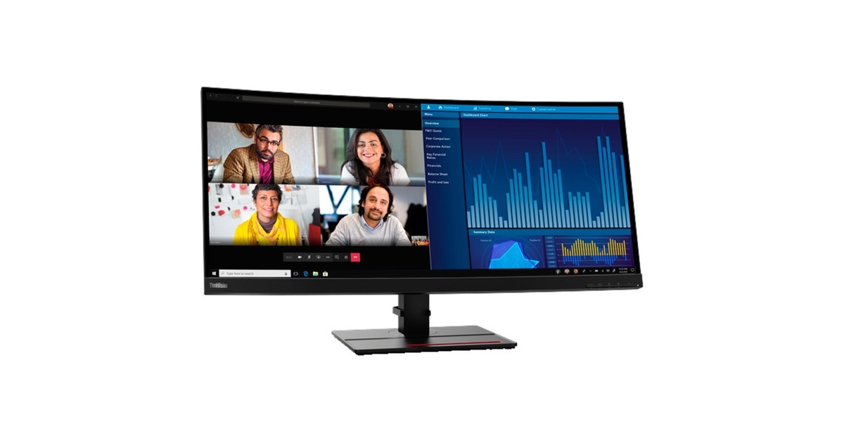 Lenovo ThinkVision P34w-20, LED-Monitor(86 cm (34 Zoll), schwarz, WQHD, HDMI, USB-C, IPS)