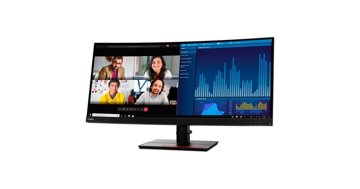 Lenovo ThinkVision P34w-20, LED-Monitor(86 cm (34 Zoll), schwarz, WQHD, HDMI, USB-C, IPS)