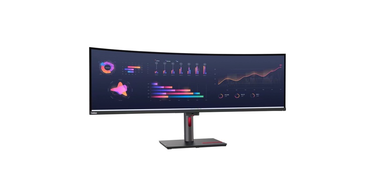 Lenovo ThinkVision P49w-30, LED-Monitor(125 cm (49 Zoll), schwarz, DQHD, IPS, Thunderbolt 4, HDMI, DisplayPort) Lenovo ThinkVision P49w-30, LED-Monitor(125 cm (49 Zoll), schwarz, DQHD, IPS, Thunderbolt 4, HDMI, DisplayPort)
