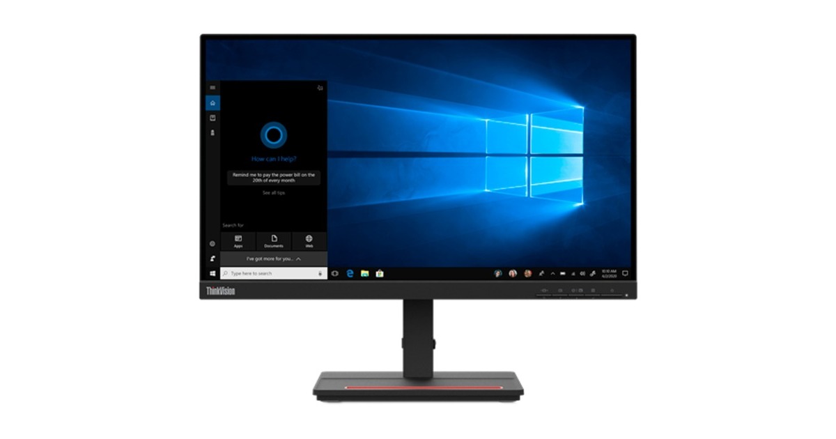 Lenovo ThinkVision S22e-20, LED-Monitor(55 cm (22 Zoll), schwarz, FullHD, VA, 75 Hz, AMD Free-Sync)