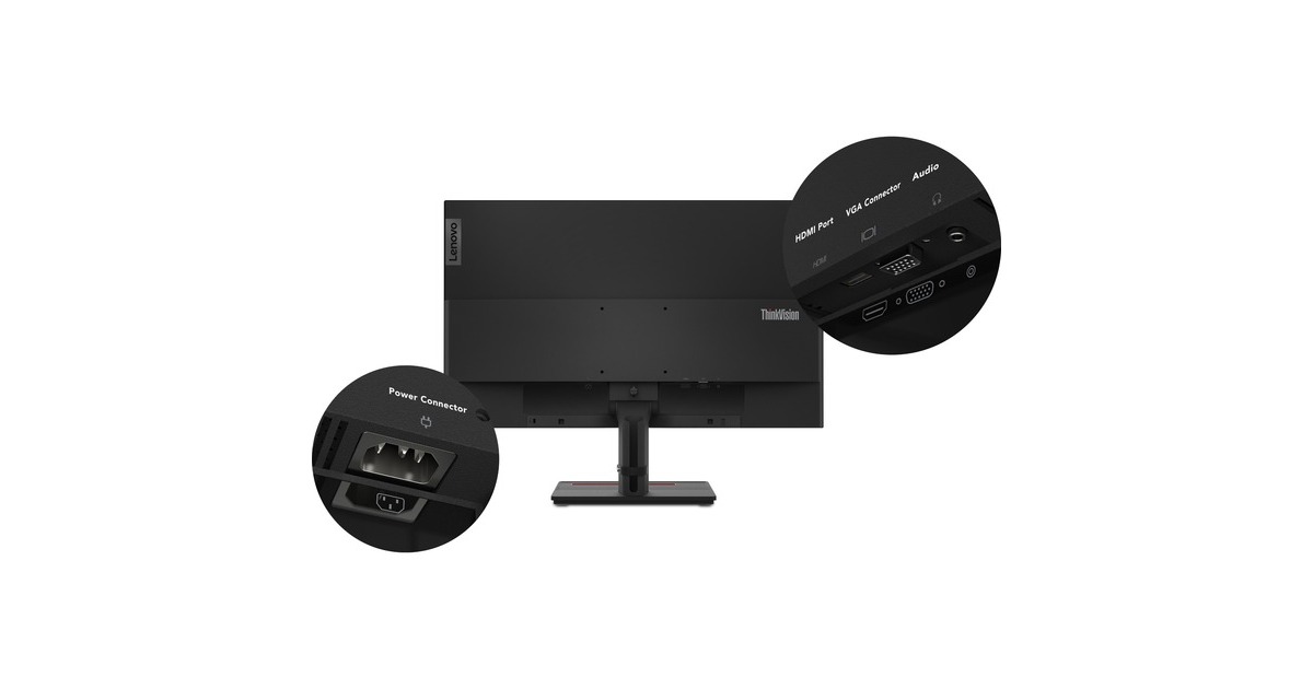 Lenovo ThinkVision S27e-20, LED-Monitor(69 cm (27 Zoll), schwarz, FullHD, AMD Free-Sync)
