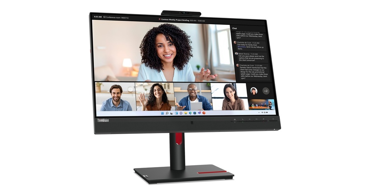 Lenovo ThinkVision T24mv-30, LED-Monitor(60.45 cm (23.8 Zoll), schwarz, Full HD, IPS, HDMI, DisplayPort, USB-C, Pivot, Webcam) Lenovo ThinkVision T24mv-30, LED-Monitor(60.45 cm (23.8 Zoll), schwarz, Full HD, IPS, HDMI, DisplayPort, USB-C, Pivot, Webcam)