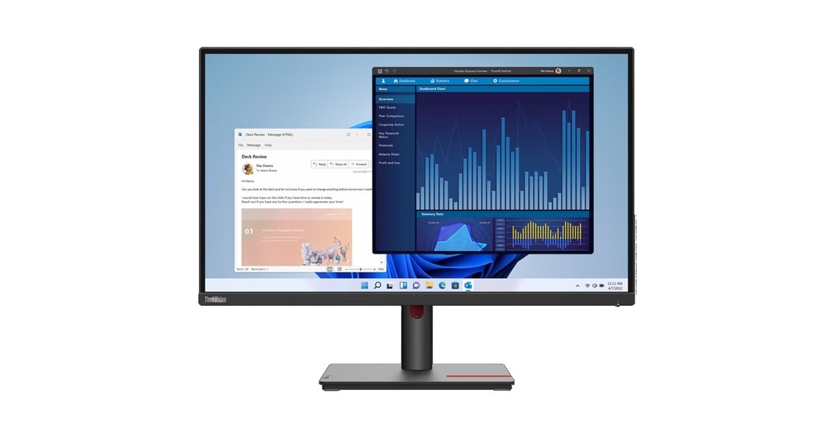 Lenovo ThinkVision T27p-30, LED-Monitor(69 cm (27 Zoll), schwarz, UltraHD/4K, IPS, 60Hz)