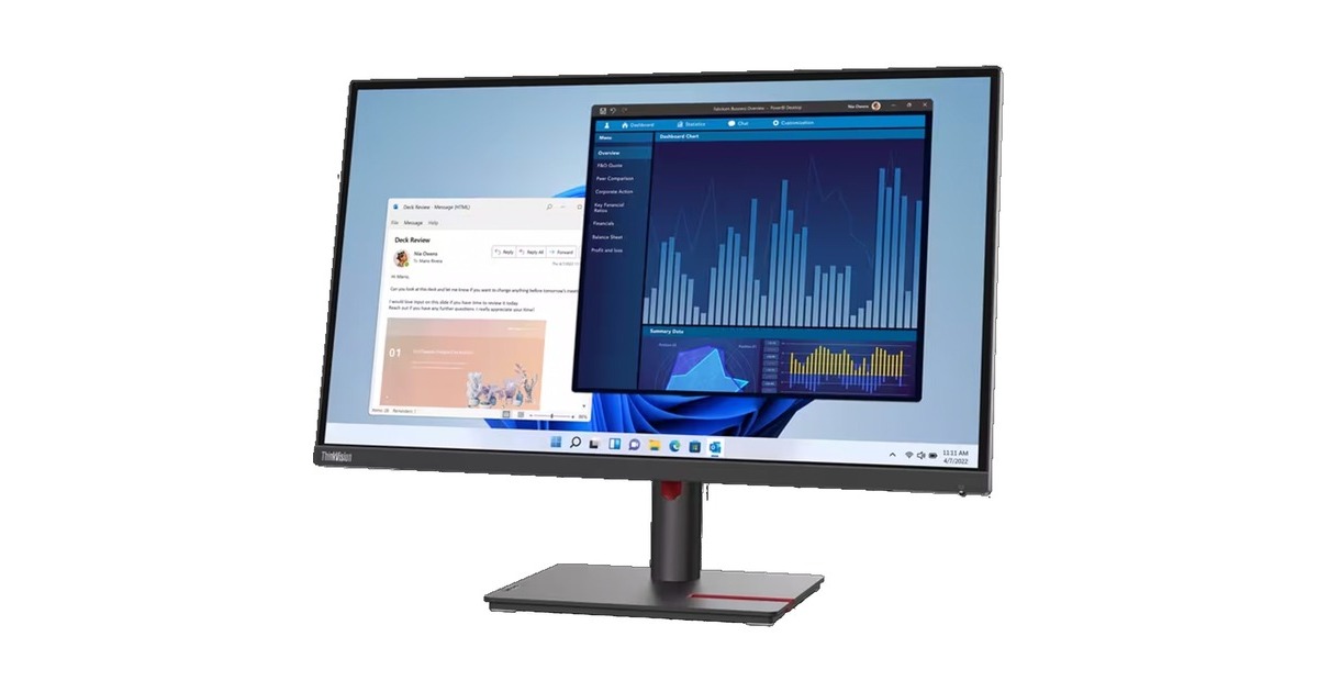 Lenovo ThinkVision T27p-30, LED-Monitor(69 cm (27 Zoll), schwarz, UltraHD/4K, IPS, 60Hz)