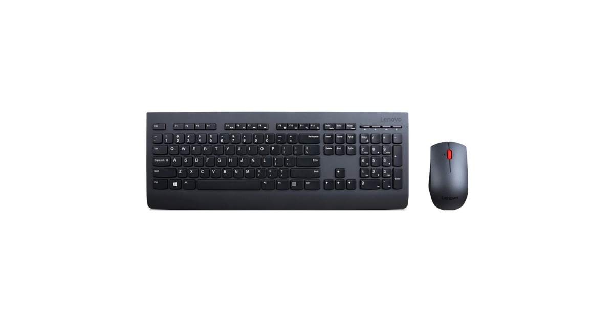 Lenovo Wireless Tastatur und Maus Kombi 4X30H56809, Desktop-Set(schwarz, DE-Layout)
