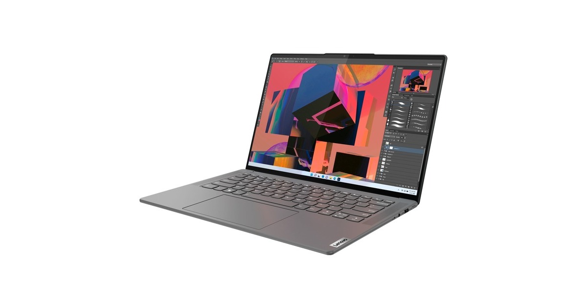 Lenovo Yoga Slim 7 ProX (82TK00B3GE), Notebook(grau, Windows 11 Home 64-Bit, 36.8 cm (14.5 Zoll) & 120 Hz Display, 1 TB SSD)