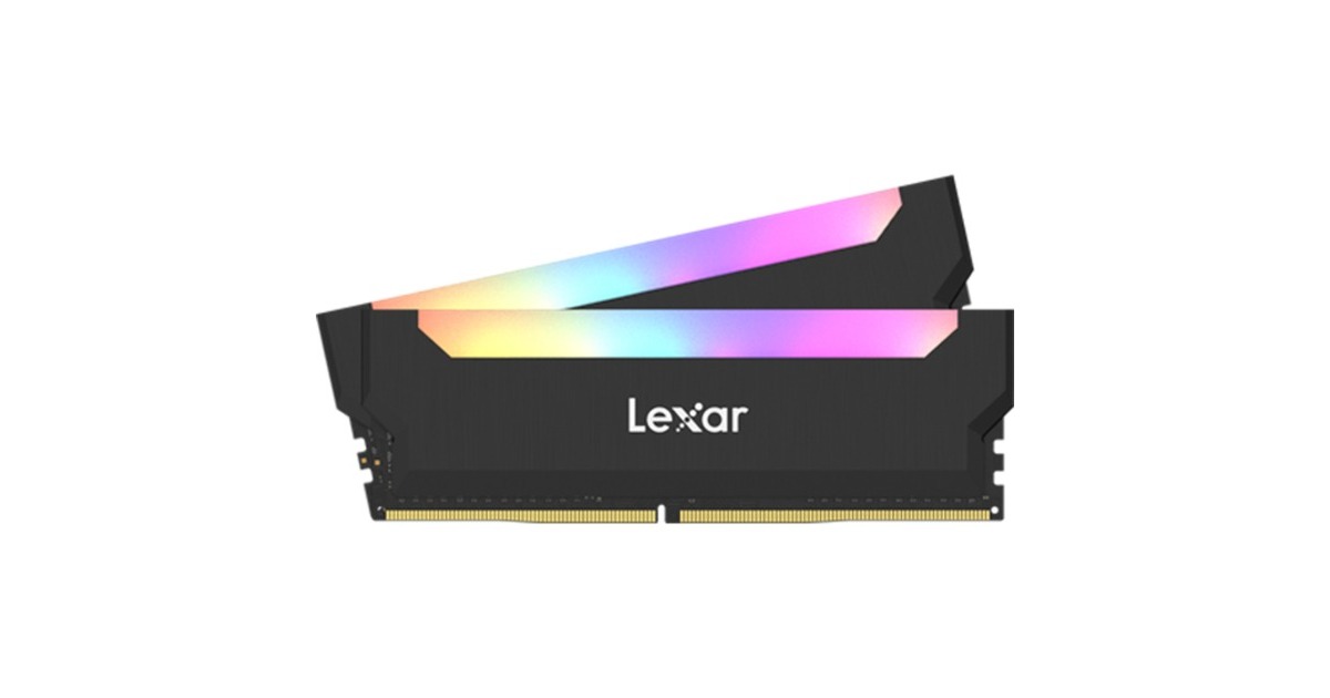 Lexar DIMM 16 GB DDR4-3200 (2x 8 GB) Dual-Kit, Arbeitsspeicher(schwarz, LD4BU008G-R3200GDLH, Hades RGB, INTEL XMP)