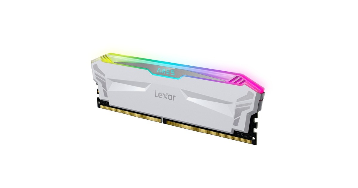 Lexar DIMM 16 GB DDR4-4000 (2x 8 GB) Dual-Kit, Arbeitsspeicher(weiß, LD4EU008G-R4000GDWA, Ares Gaming, INTEL XMP)