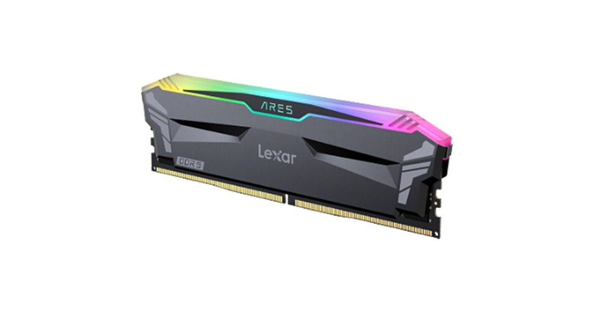 Lexar DIMM 32 GB DDR5-6000 (2x 16 GB) Dual-Kit, Arbeitsspeicher(schwarz, LD5FU016G-R6000GDGA, ARES RGB, INTEL XMP)