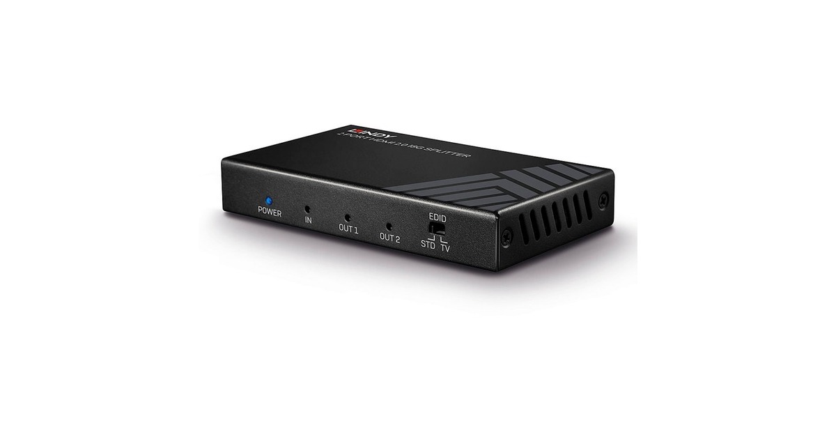 Lindy 2 Port HDMI Splitter 18G(schwarz, HDR HDCP 2.2)