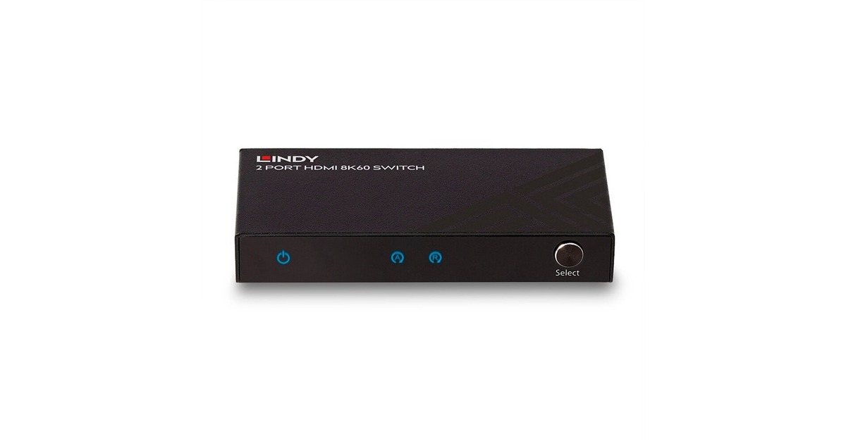 Lindy 2-Port HDMI Switch 2.1 8K60 HDR(schwarz)