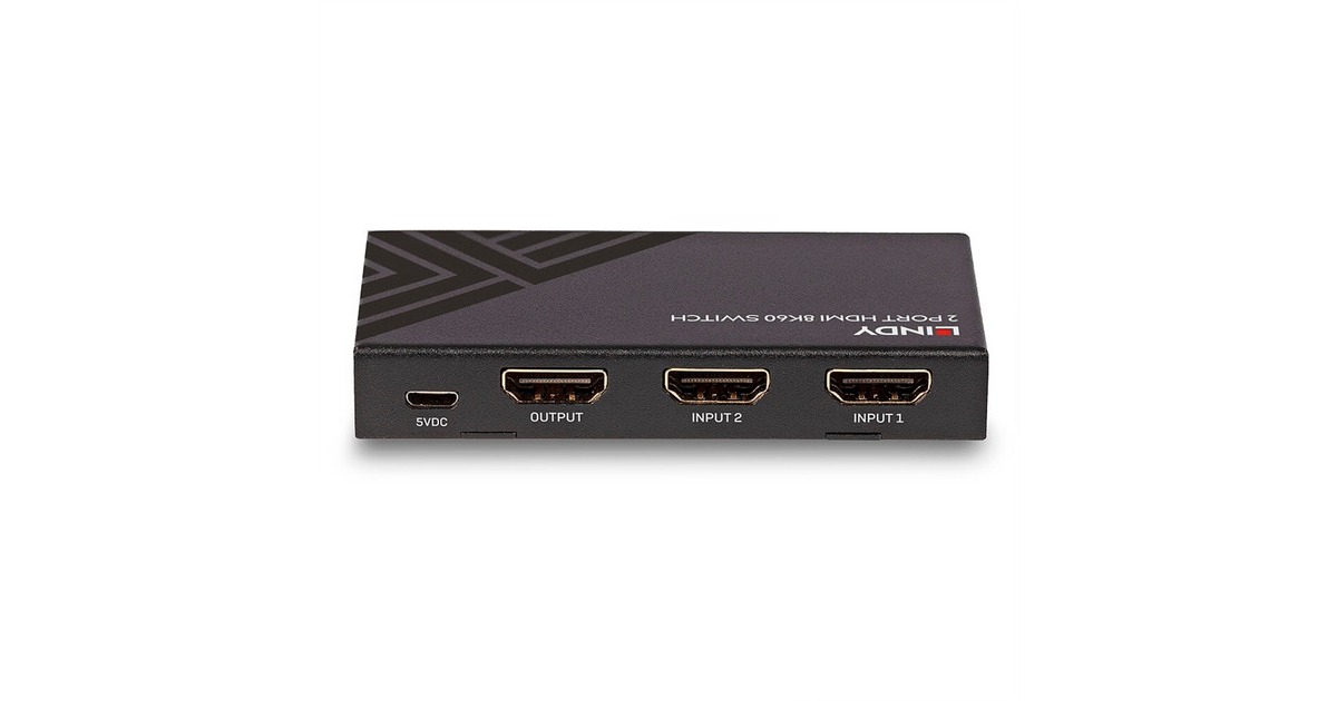 Lindy 2-Port HDMI Switch 2.1 8K60 HDR(schwarz)