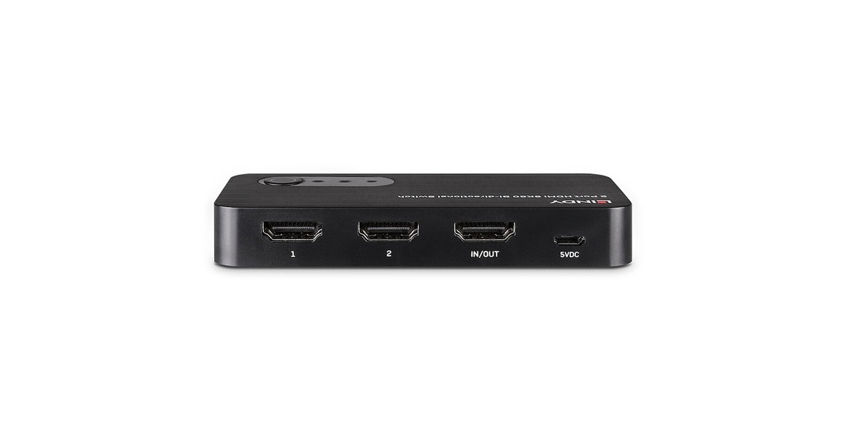 Lindy 2-Port HDMI Switch 2.1 8K60 HDR(schwarz, bidirektional)
