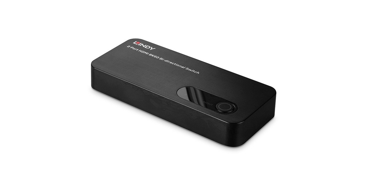Lindy 2-Port HDMI Switch 2.1 8K60 HDR(schwarz, bidirektional)