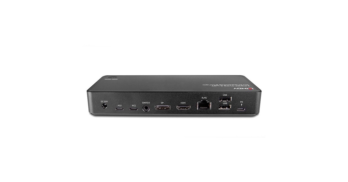 Lindy 2 Port Typ C MST KVM Docking, Dockingstation(schwarz)