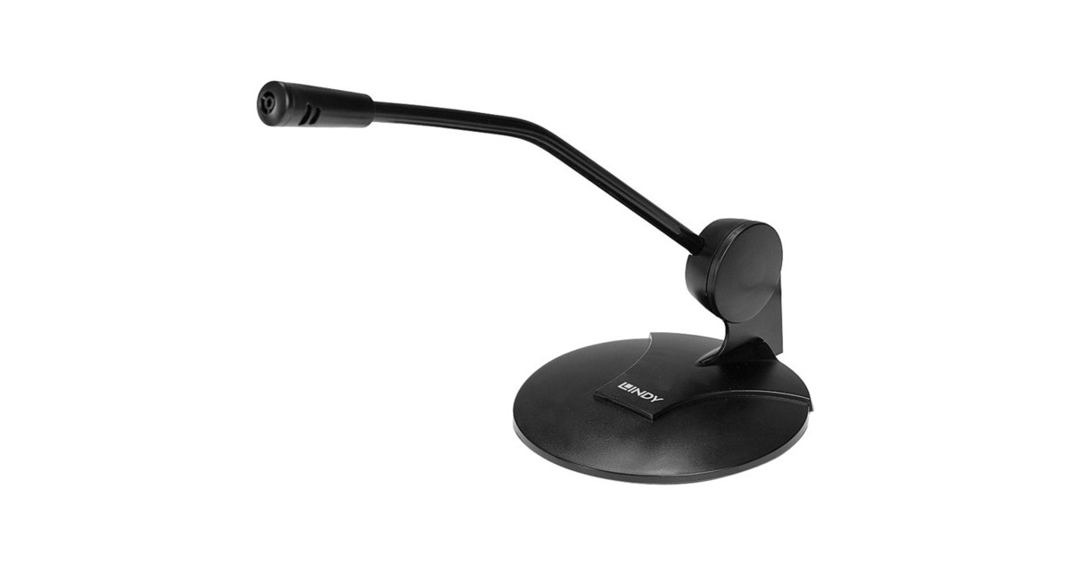 Lindy 3,5mm Audio Desktop-Mikrofon(schwarz)