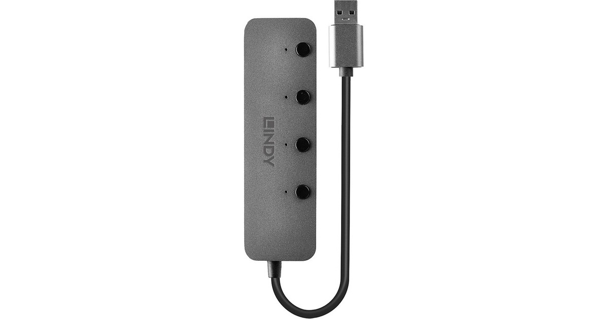 Lindy 4 Port USB 3.0 Hub mit Ein-/Ausschaltern, USB-Hub