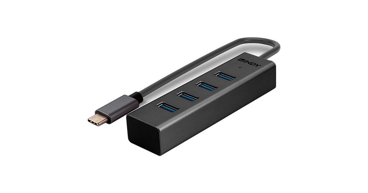 Lindy 4 Port USB 3.2 Gen 1 Typ C, USB-Hub