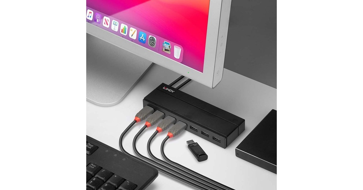 Lindy 7 Port USB 3.0, USB-Hub