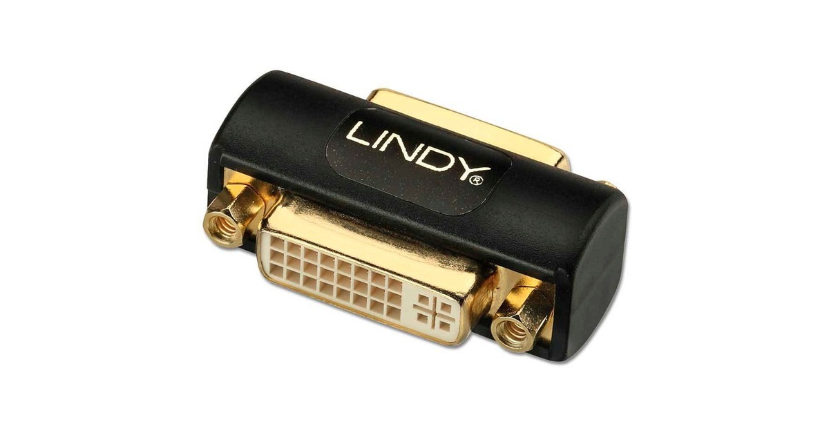 Lindy DVI-I Doppelkupplung Premium(schwarz)