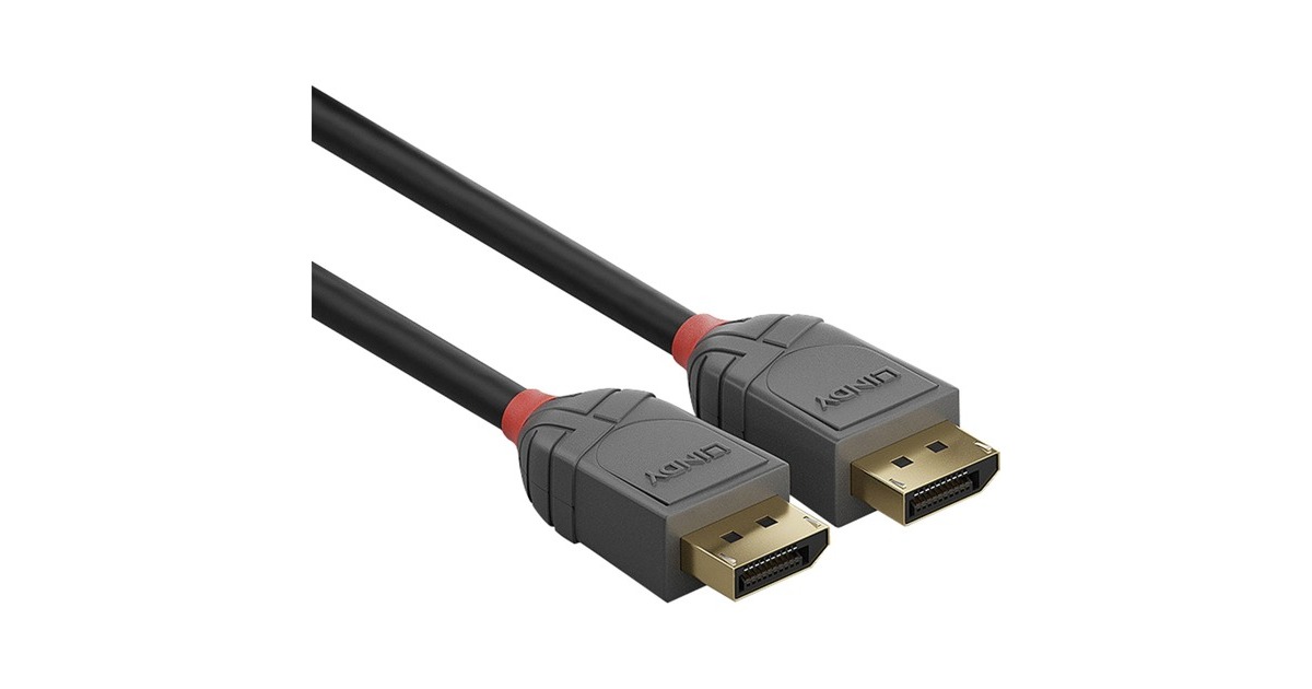 Lindy DisplayPort 1.2 Kabel Anthra Line 10m(schwarz, 10 Meter)