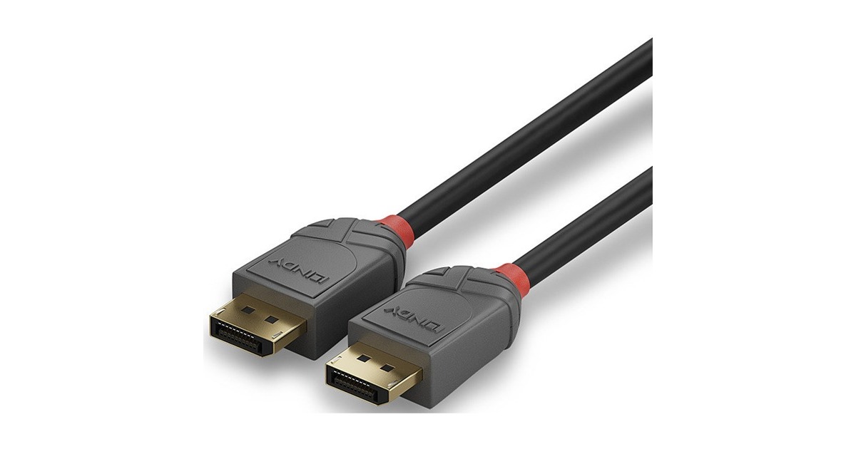 Lindy DisplayPort 1.2 Kabel Anthra Line 10m(schwarz, 10 Meter)