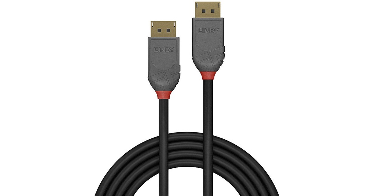 Lindy DisplayPort 1.2 Kabel Anthra Line 10m(schwarz, 10 Meter)