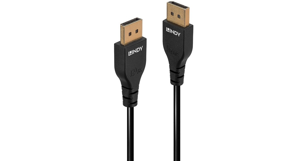 Lindy DisplayPort 1.4 Kabel, Slim(schwarz, 3 Meter)