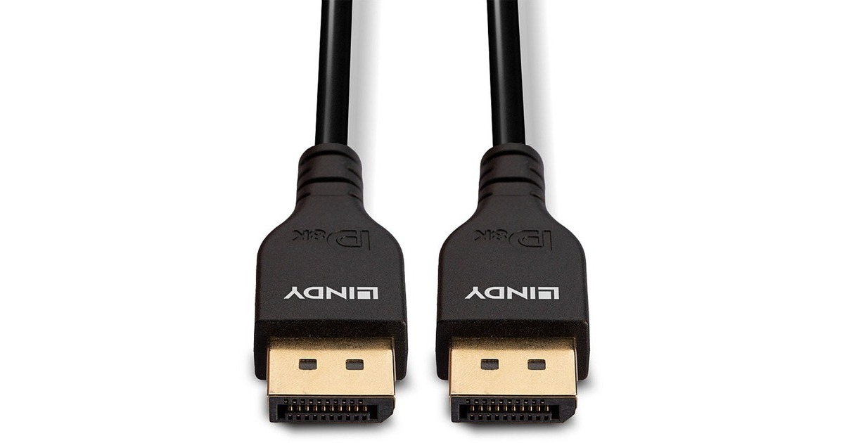 Lindy DisplayPort 1.4 Kabel, Slim(schwarz, 3 Meter)