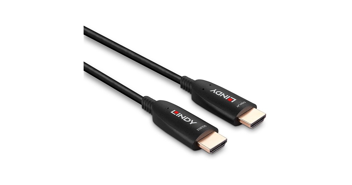 Lindy Fibre Optic Hybrid HDMI 2.1 8K60 Kabel(schwarz, 20 Meter, AOC-Kabel)