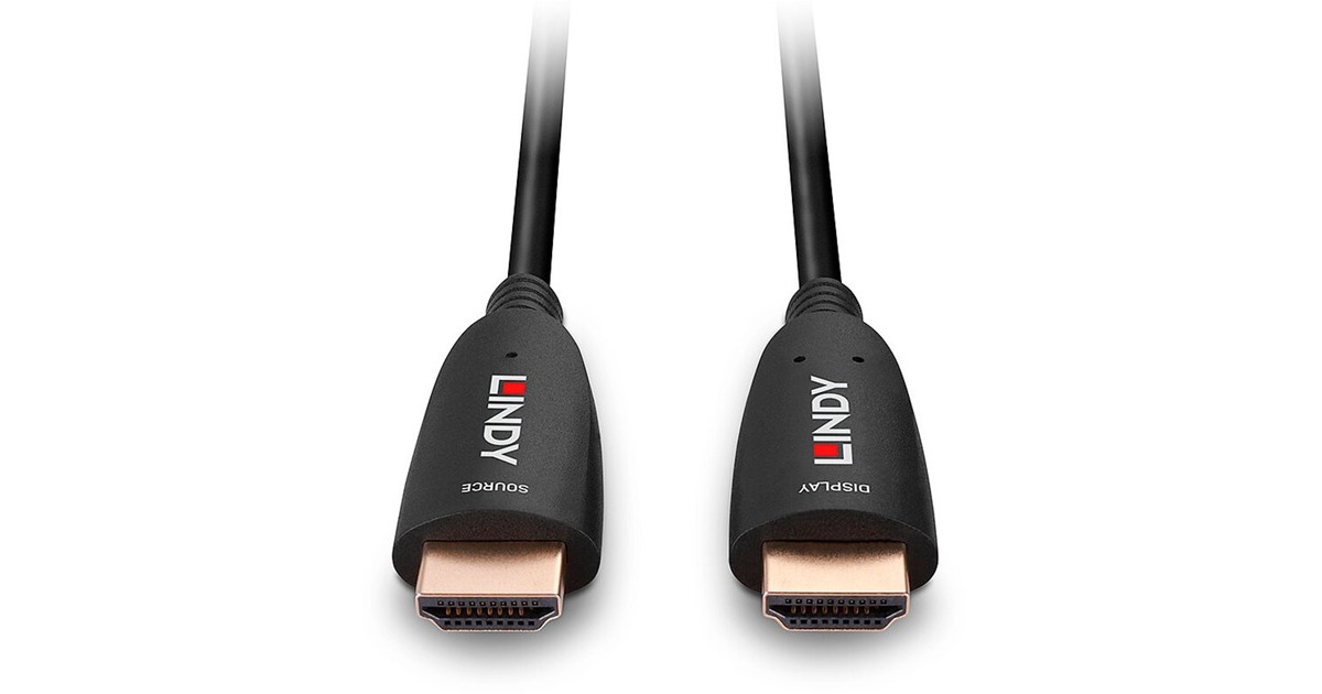 Lindy Fibre Optic Hybrid HDMI 2.1 8K60 Kabel(schwarz, 20 Meter, AOC-Kabel)