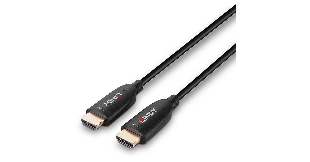 Lindy Fibre Optic Hybrid HDMI 2.1 8K60 Kabel(schwarz, 10 Meter, AOC-Kabel)