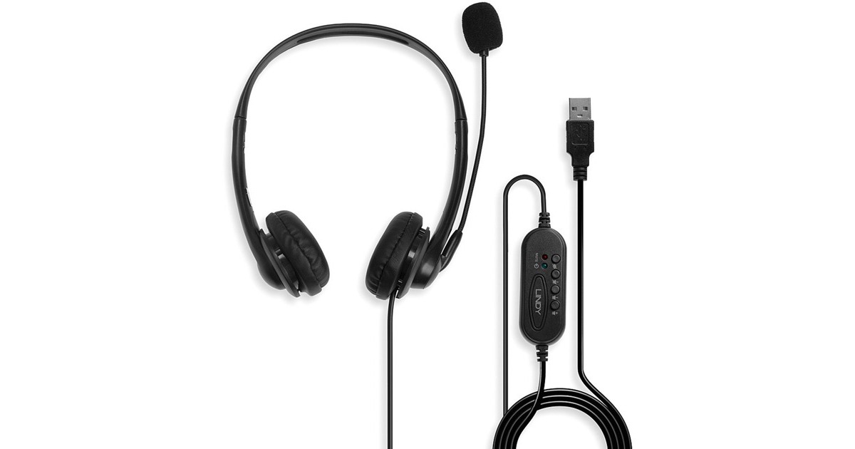 Lindy Headset(schwarz, USB-A)