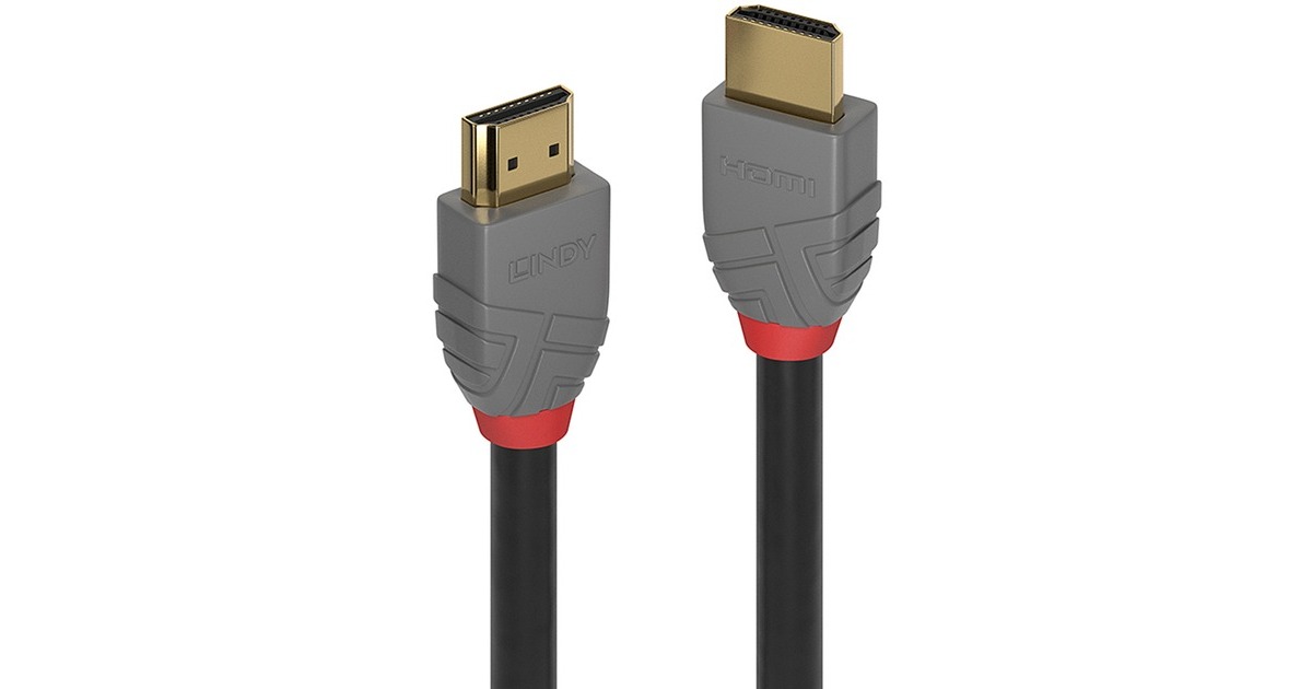 Lindy High Speed HDMI Kabel, Anthra Line(schwarz, 5 Meter)
