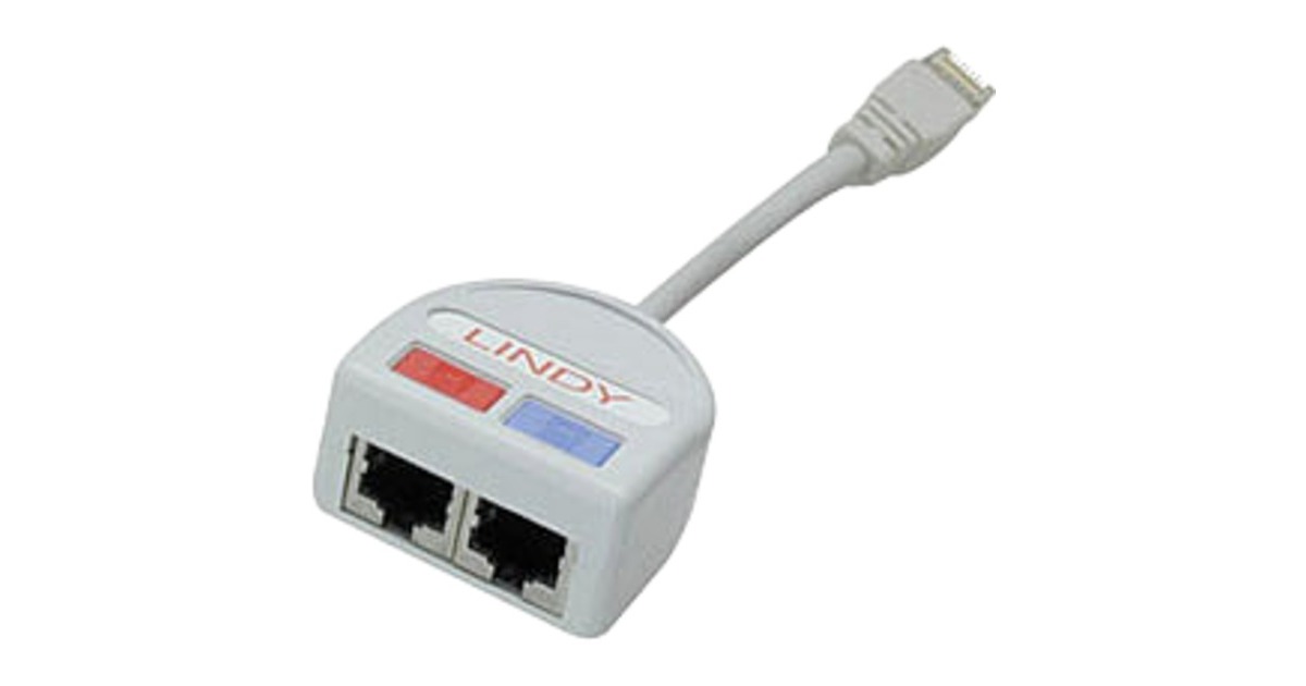 Lindy Port Doubler UTP, Y-Kabel(grau, 2x Fast Ethernet 10/100)