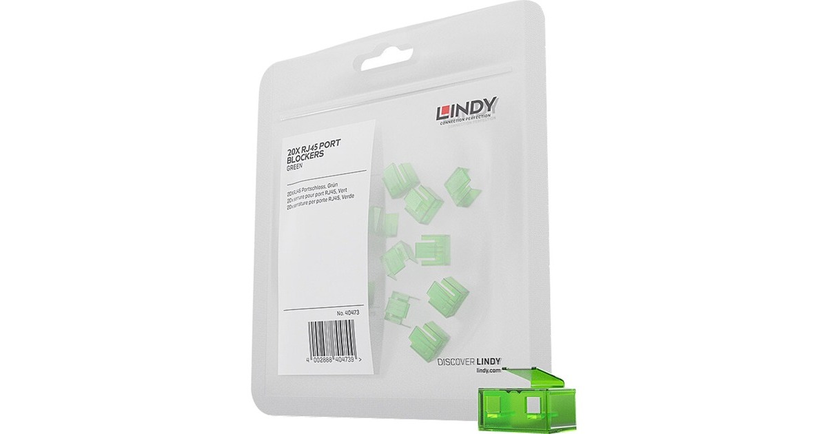 Lindy RJ45 Port Schloss 20x o Schlüssel(grün)