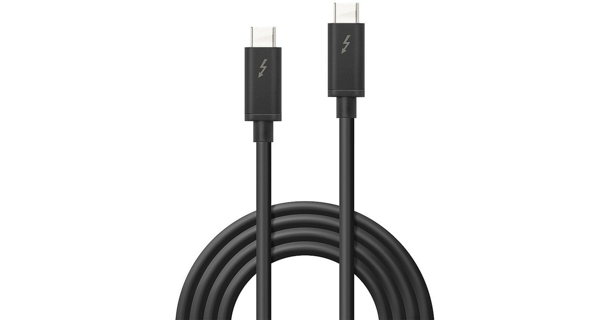 Lindy Thunderbolt 3 Kabel, 20 Gbit/s, passiv(schwarz, 1 Meter)
