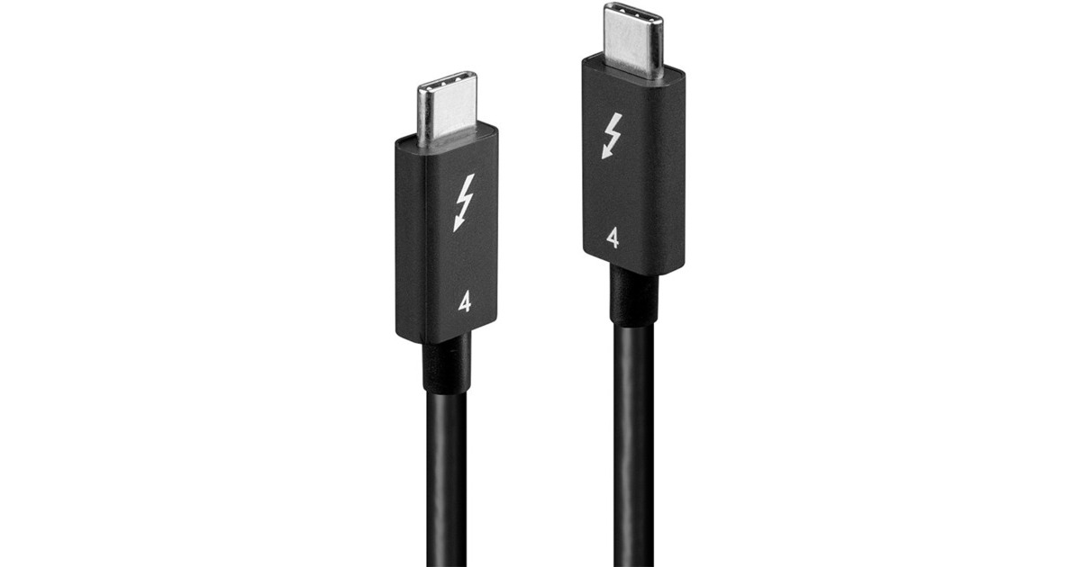 Lindy Thunderbolt 4 Kabel, 40 Gbit/s, passiv(schwarz, 1 Meter)