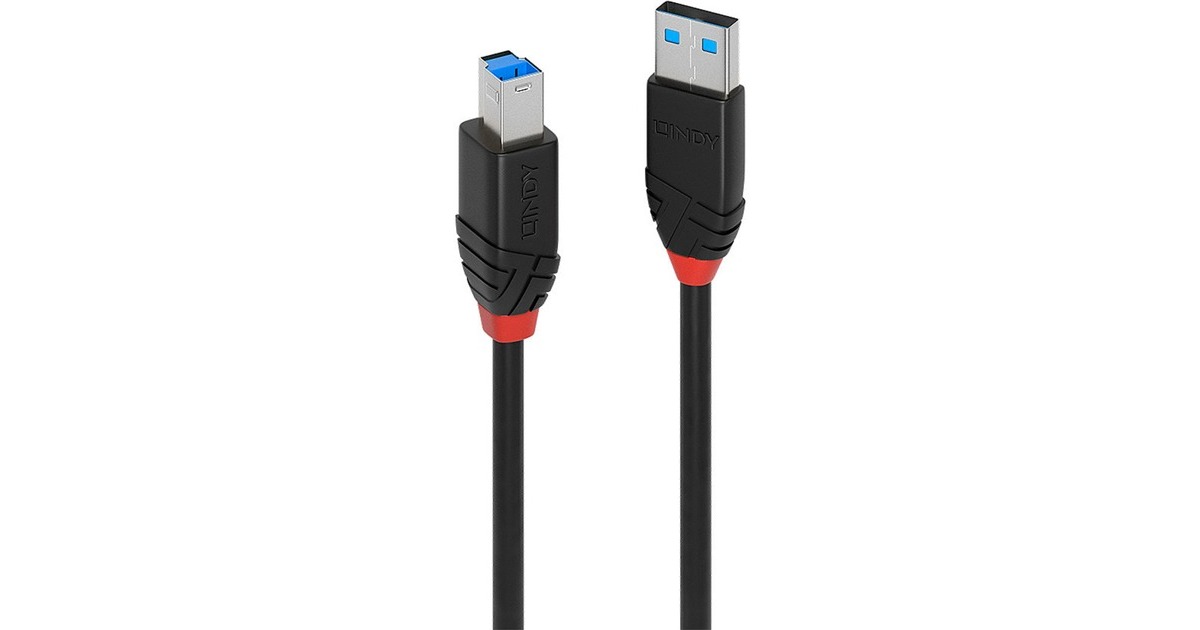 USB-B Stecker(schwarz, 10 Meter)