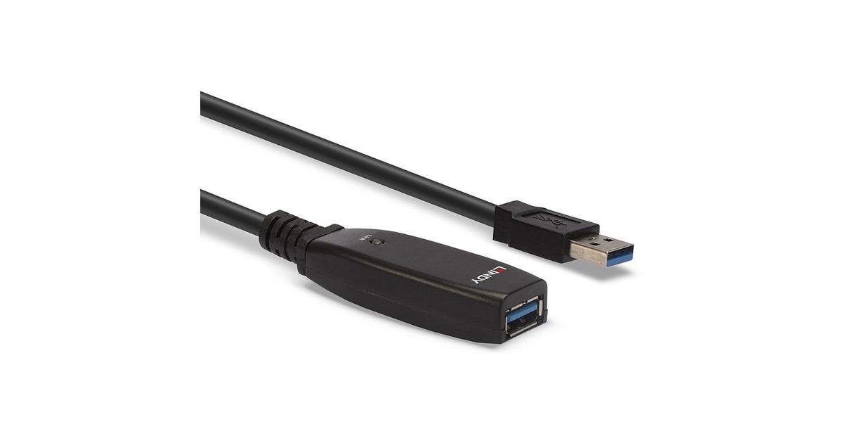 USB-A Buchse(schwarz, 15 Meter)