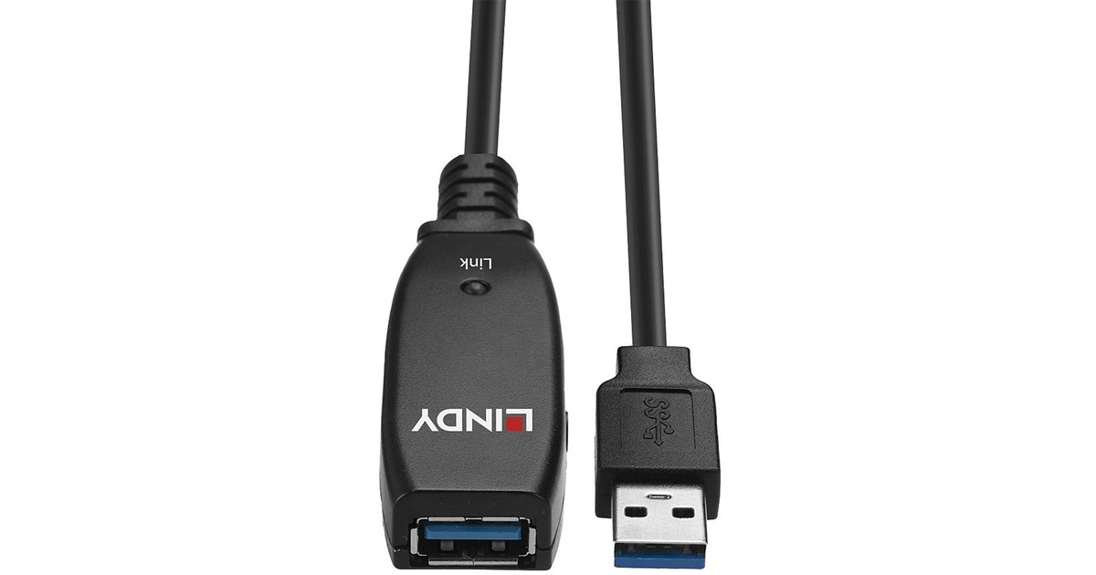 USB-A Buchse(schwarz, 15 Meter)