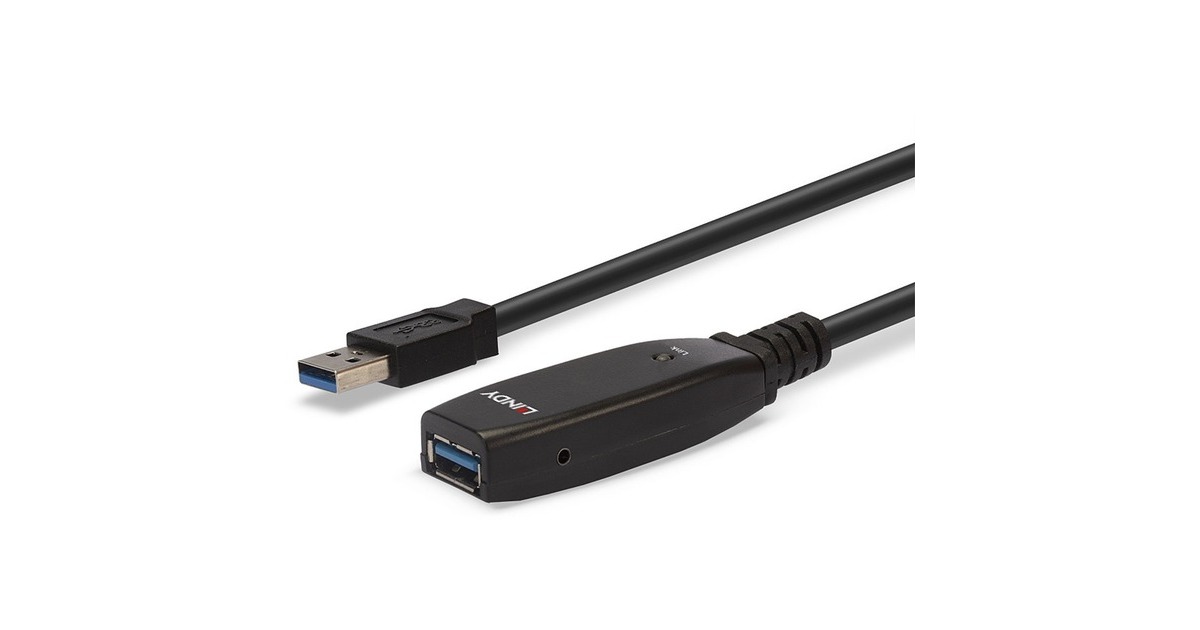 USB-A Buchse(schwarz, 15 Meter)