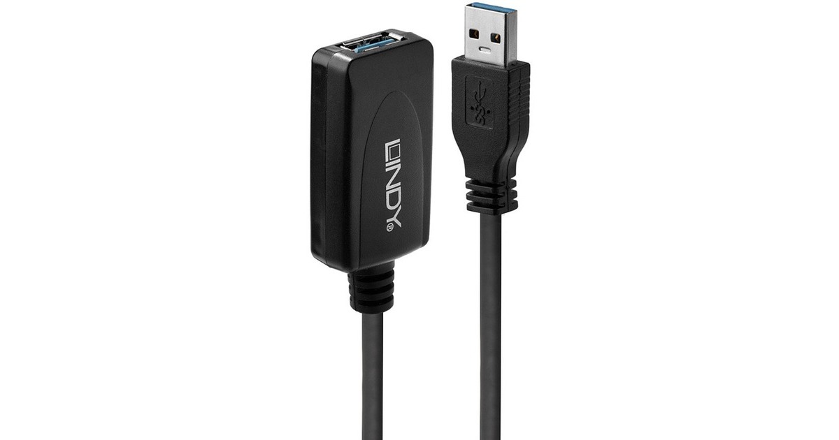 USB-A Buchse(schwarz, 5 Meter)