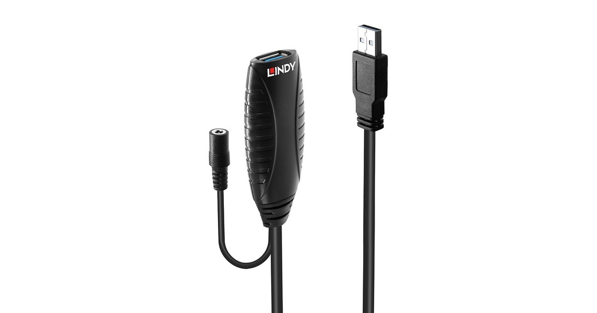 USB-A Buchse(schwarz, 10 Meter)