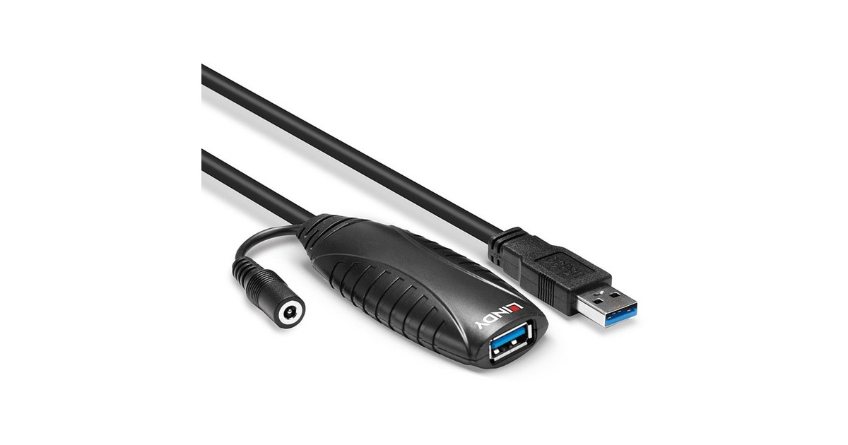 USB-A Buchse(schwarz, 10 Meter)