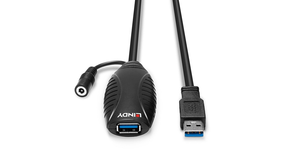 USB-A Buchse(schwarz, 10 Meter)