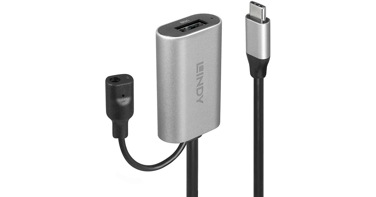 USB-A Buchse(schwarz, 5 Meter)