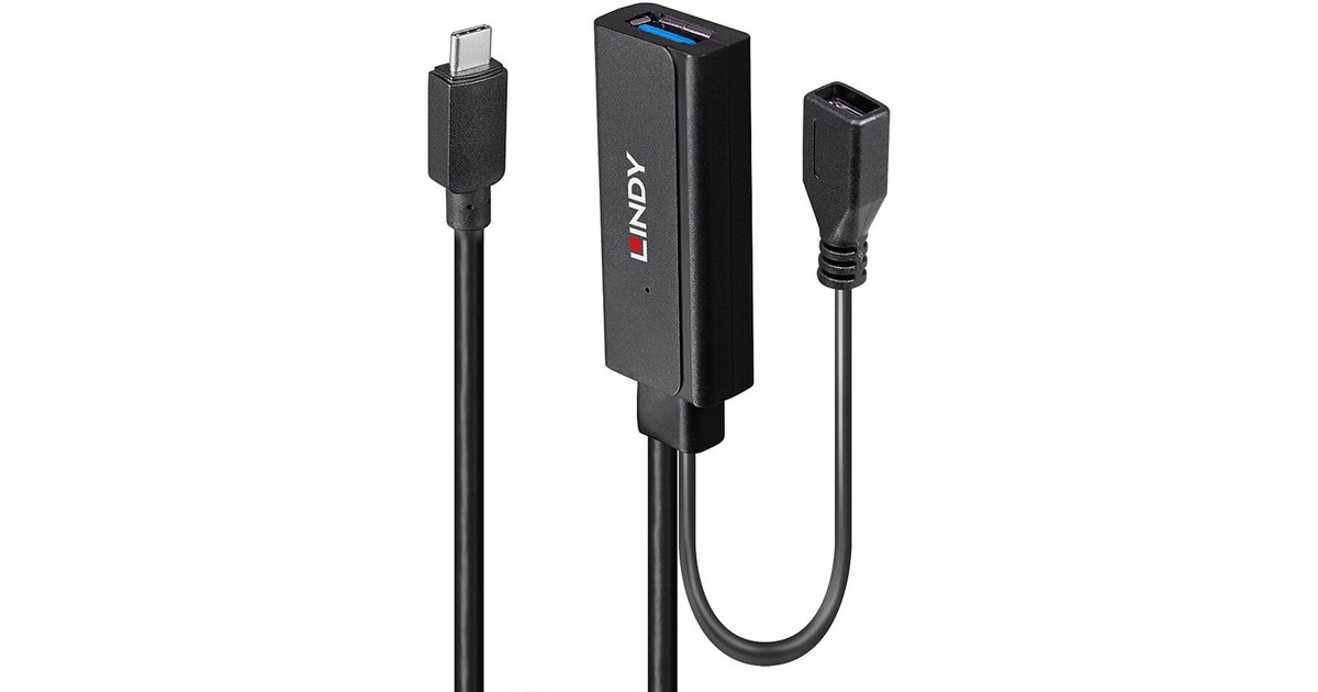 USB-A Buchse(schwarz, 5 Meter)