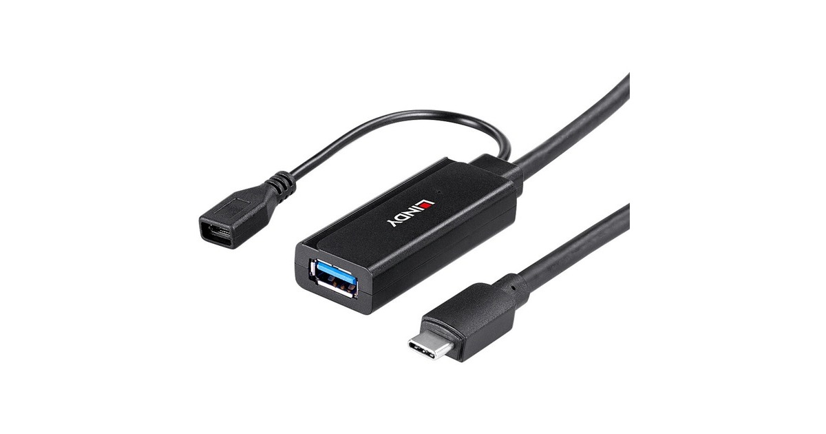 USB-A Buchse(schwarz, 5 Meter)