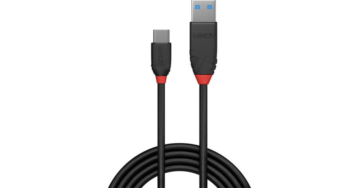 USB-C Stecker, Black Line(schwarz, 1 Meter)
